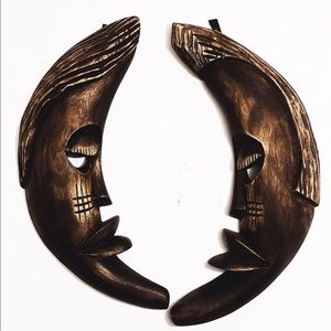 African hand curved accent - 2 (sold as a pair)